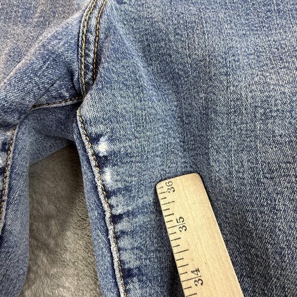 Vintage Levis 550 Jeans Womens 14M Blue Relaxed Boot Cut Stretch Denim 36X33 Y2K - Picture 13 of 16